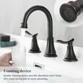 thumbnail image 4 of Hefilesy 2-Handle 8 inch Widespread Bathroom Sink Oil Rubbed Bronze Lavatory 3 Hole 360° Swivel Vanity Sink Basin Faucets with  for Pop Up Drain Assembly and cUPC Water Supply Hoses, 4 of 6
