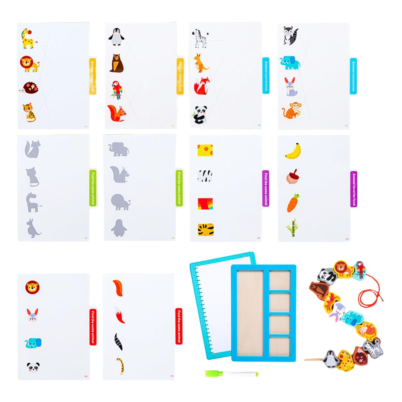 LeeQinersw Functional Matching Game Drawing Board Memory Game for Gift Interaction Activity Animal
