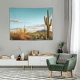 thumbnail image 2 of JRXY  Saguaro Tapestry, Sun Goes down in Desert Prickly Pear Cactus Southwest Texas National Park, Wide Wall Hanging for Bedroom Living Room Dorm 40x30in, 2 of 7