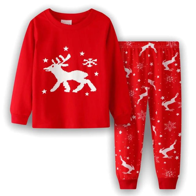 SAILEROAD Pijamas para niños Navidad Hombre de Nieve con Gorro Conjunto de Pijamas para niños Pijama para niños Ropa de Dormir de algodón de Manga Larga Traje de Dormir