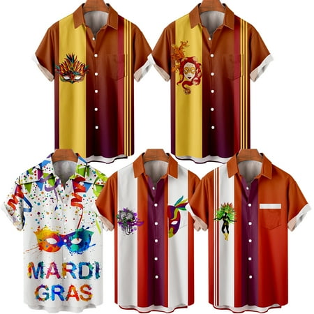 

MLFU Family Matching Party Crewneck Shirt Novelty Holiday Bowling Shirts For Men Boys