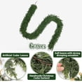 thumbnail image 3 of 9ft Non-lit Natural Feel Cedar Green Artificial Christmas Garland, Soft PE, 3 of 9