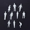 Verolina 50/100Pcs 175 Scale Model Miniature White Figures Human