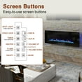 thumbnail image 4 of Mondawe 50 Inch Electric Fireplace with Bluetooth Speakers Wall Mounted Low Noise Ultra-Thin Linear Fireplace Adjustable 8 Flame Colors, Control by Button and Remote, 8h Timer, 4 of 10