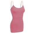 thumbnail image 2 of Essential Basic Women Basic Built In Bra Spaghetti Strap Layering Cami Top Tank - Junior Size, 2 of 5