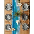 thumbnail image 6 of Summer Beach Table Runner, Realistic Green Weed Coastal Scenery Blue Sky Wave Cotton Linen Kitchen Table Decoration Washable Dining Tabletop Runners for Home Party Decor 13x60 Inches, 6 of 9