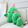 thumbnail image 4 of Cuddly Cactus Stuffed Plant Animal with Smile Face and Pink Antenna Soft Cacti Plush Toy Pillow,M, 4 of 6