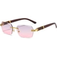 thumbnail image 4 of Gafas de sol Retro sin montura rectangulares para mujer y hombre, gafas de sol Vintage sin marco, gafas tintadas cuadradas sin marco a la moda, 4 of 5
