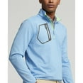 thumbnail image 3 of RLX Ralph Lauren Men's Classic Fit Half Zip Jersey Pullover Blue Lagoon-Small, 3 of 6