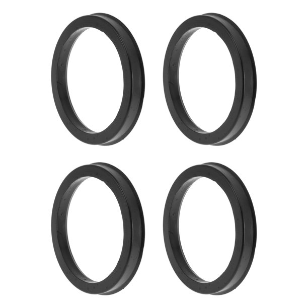 Anillos centrados de cubo de rueda de automóvil de 87.1 mm a 70.6 mm, negros, de policarbonato, 4 Pcs