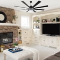 thumbnail image 3 of Cusp Barn 72 Inch Indoor Ceiling Fan with Lights and Remote Control, 6 Speeds Reversible DC Motor Large Ceiling Fans for Bedroom, 3 of 10