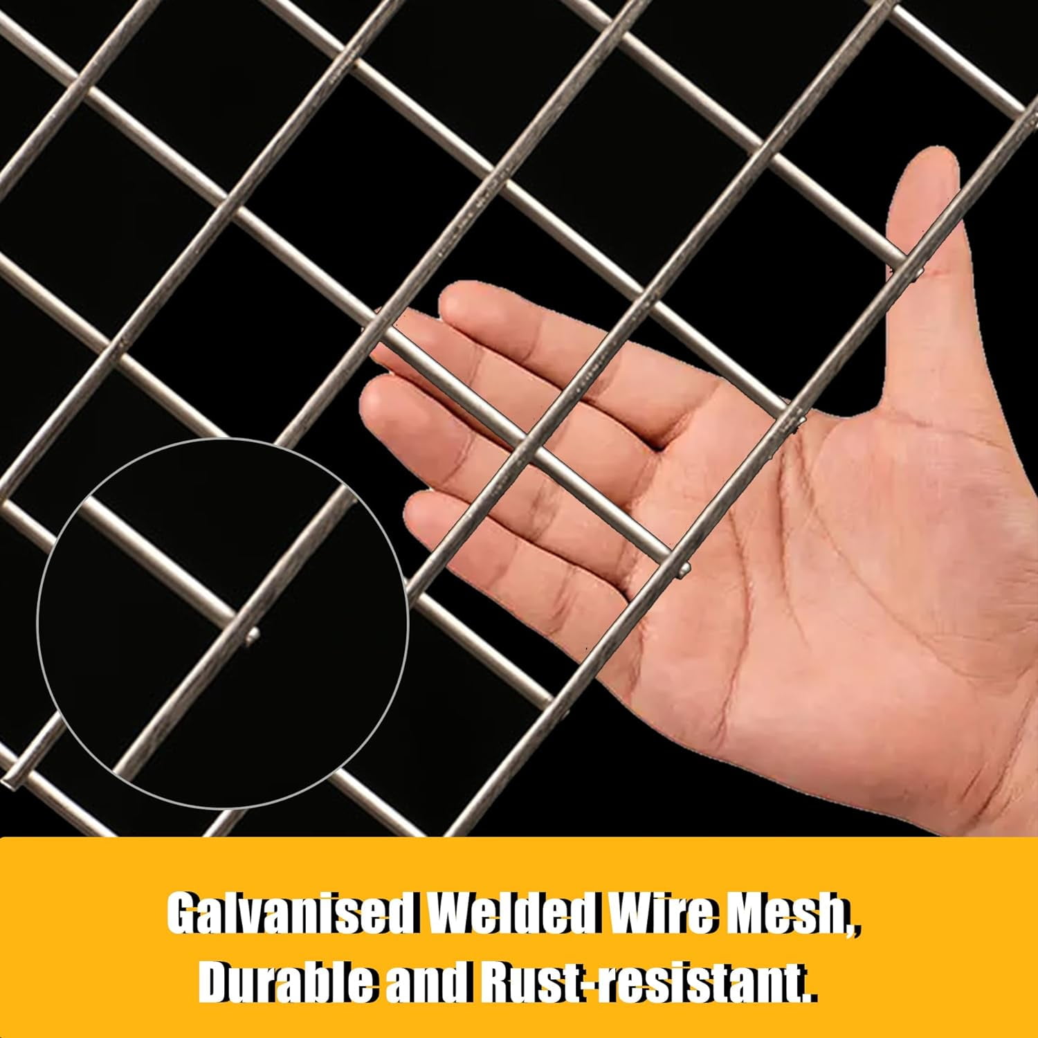 EPOTOOR Hardware Cloth 48 in x 100 ft 1/4 in, Chicken Wire Fence (23 gauge), Galvanized Welded Cage Wire Mesh Roll for Chicken Coop, Screen mesh, Rabbit Fence and Poultry Enclosures (Silver white)