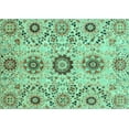 thumbnail image 1 of Ahgly Company Indoor Rectangle Oriental Turquoise Blue Modern Area Rugs, 5' x 8', 1 of 4