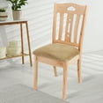 thumbnail image 2 of PiccoCasa 6Pcs Velvet Dinning Stretchable Chair Slipcover, 18 x18 Beige, 2 of 6
