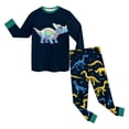 thumbnail image 5 of Quealent Toddler Boy Clothes T-Rex Dinosaur Print Long Sleeve Pullover Sweatshirt Tops Pants 2Pcs Boys Fall Winter Outfits 2-8T (Dark Green, 3-4 Years), 5 of 5
