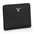 thumbnail image 1 of Cartera corta y fina Sonducket con ciervos de Navidad cuero negro, 1 of 6