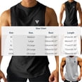 thumbnail image 4 of FRSASU Men's Workout Tank Top Gym Muscle Tee Quick Dry Bodybuilding Sleeveless Fitness Athletic Running Tops Black, 4 of 8