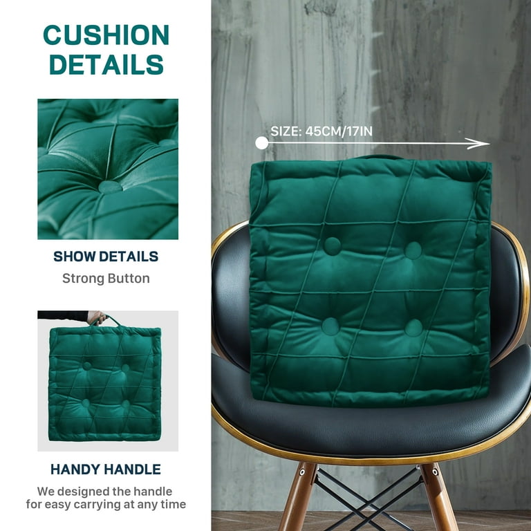 WOWMAX Velvet Yoga Big Chair Floor Cushion, Thick Meditation