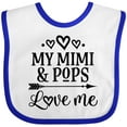 thumbnail image 3 of Inktastic Mimi and Pops Love Me Girls Baby Bib, 3 of 4