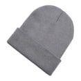 thumbnail image 2 of Minnieouse Gorros Gorros Gorro de punto con puños Calentador de protección Hip Hop Casual Skullies Gorro Esquí de invierno gris plateado claro Type3 NO3, 2 of 6