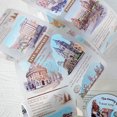 thumbnail image 2 of Cinta de tinta blanca PET mate, serie Travel Fable, arte vintage, escritura a mano, material decorativo, pegatinas, 2 of 5