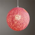 thumbnail image 1 of Round Concise Hand-woven Rattan Vine Ball Pendant Lampshade Light Lamp Shades Light Accessories(15cm Diameter) Pink, 1 of 8