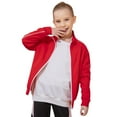 thumbnail image 2 of Riforla Kids Zip up Stand Collar Jacket Boys Girls Lightweight Jackets Cardigan School Coat Red 90, 2 of 6