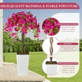 thumbnail image 3 of 4FT Artificial Bougainvillea Tree with White Planter, Decorative Silk Floral Topiary for Indoor and Outdoor Home and Porch Decoration, 3 of 6