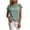 Green, variant on Solid Double Ruffle Off Shoulder Top, Women's Flutter Straight Hem Woven Blouse