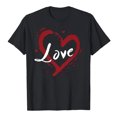 thumbnail image 4 of felwors Valentines Shirts for Women: Cute Love Heart Shirt Valentine T Shirt Red Short Sleeve Casual Hearts Tops(Black, XL), 4 of 6