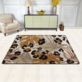 thumbnail image 2 of Dreamtimes Abstract Tropical Leaves Area Rug, 36"x24" Grunge Leopard Camouflage Spots Non-Slip Washable Indoor Door Mat, Absorbent Floor Mat for Bedroom Kitchen Entryway Bathroom, 2 of 7