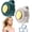 Beige+Green, variant on Portable Silent Mini Bladeless Electric Fan, 360° Rotatable Portable Mini Clip On Fan for Shirt Waist Rechargeable Whirlwind Clip Fan, 3-Speed Personal Fan Clip On for Outdoor, Travel, Home (Beige)