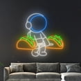 thumbnail image 4 of Handmadetneonsign Astronaut Lifting Tacos Neon Sign, Astronaut Taco LED Light, Astronaut Led Sign, 4 of 5