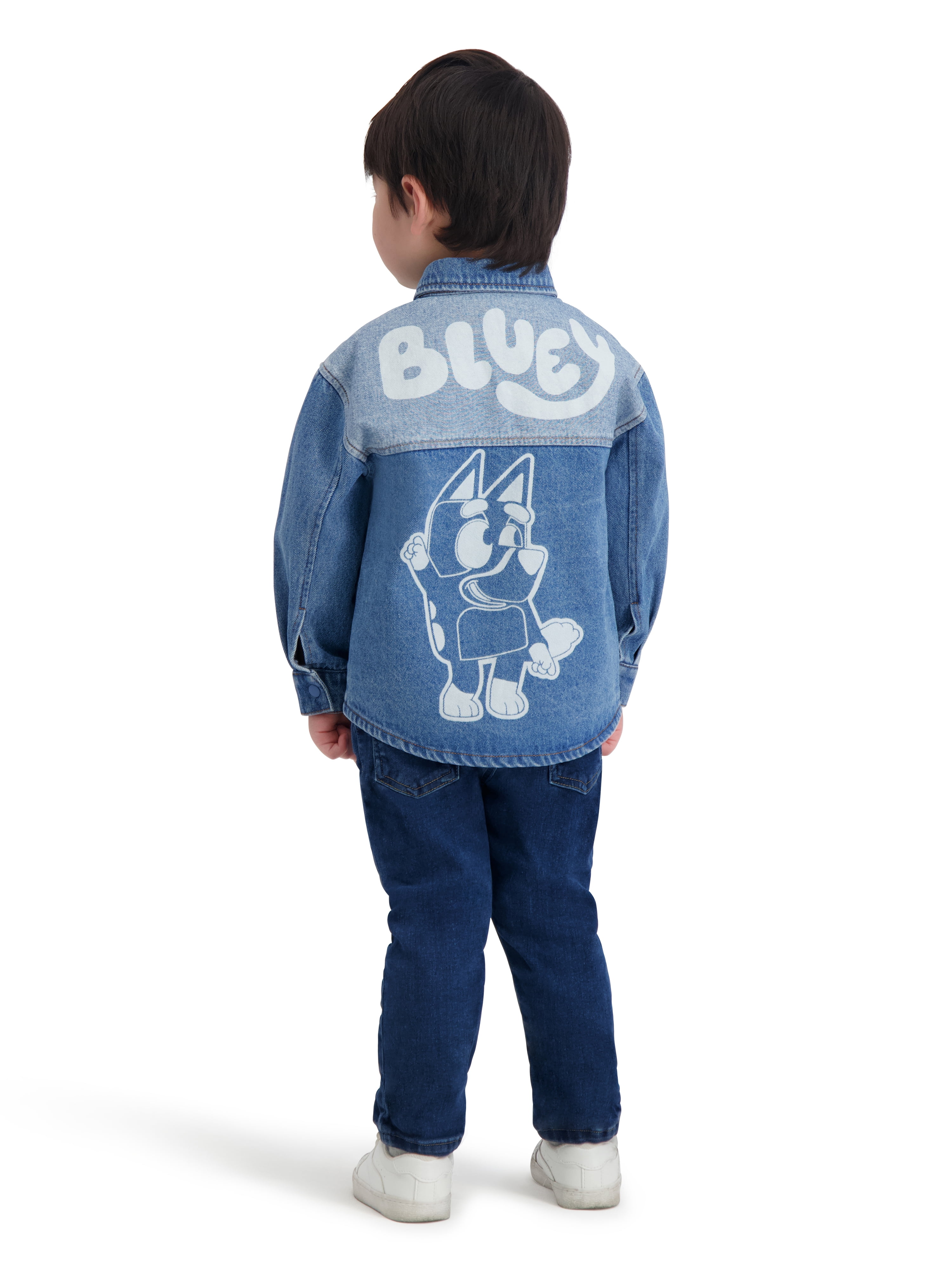 Bluey Toddler Boy Denim Shacket, Sizes 12M-5T