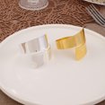 thumbnail image 3 of Xiao Hua Inicio Hotel Restaurante Servilleteros Boca Servilleteros Hebilla Servilleteros Metal Irregular Servilleteros (Oro, 6 piezas), 3 of 5