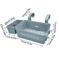 thumbnail image 3 of NAOJIE 1 Sets of Poolside Storage Baskets with Cup Holders - Perfect for 3-Inch or Smaller Top Rails - Above Ground Pool Accessories - Fit for Most Above Ground Pool(Grey), 3 of 3