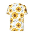 thumbnail image 3 of Rocae Sunflowers for Breathable Men's Baseball T-Shirt Fashionable Casual Baseball Jersey, Moisture-wicking Sportswear Large, 3 of 9