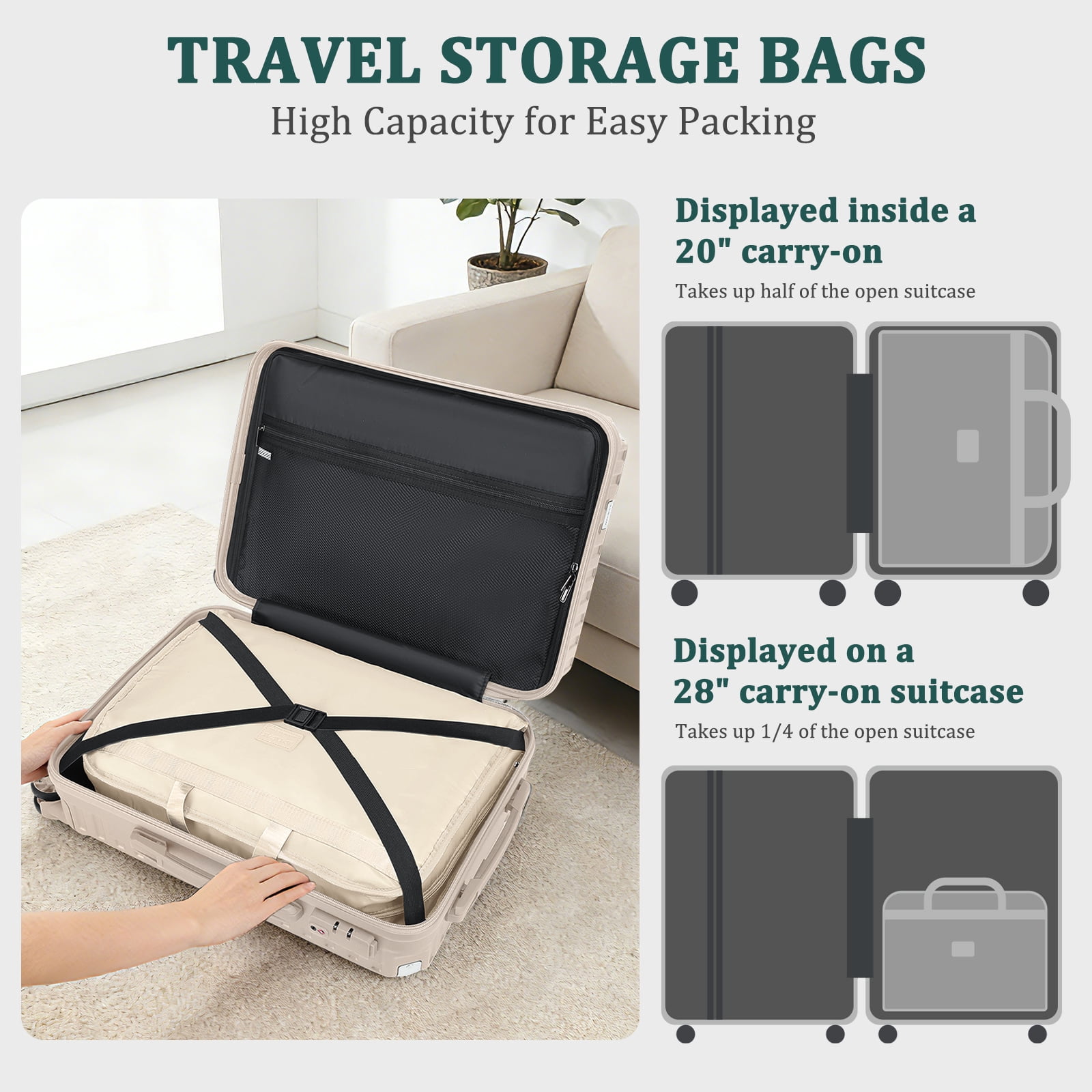 Joyway 7 Piece Luggage Set PC Hardside Lightweight Suitcase with TSA Lock Spinner Wheels (18/20/24/28)