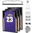 thumbnail image 1 of Nice C Jersey Frame Display Case, Large Shadow Box, Sports Jersey Display Case with 98% UV Protection, Hangers and Hookers, Valet Pinboard, Acrylic, Football, Basketball (Set of 3), 1 of 5