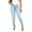 Blue, variant on Aayomet Women Jeans Bootcut Stretch Women's High Waist Pockets Straight Leg Jeans Leather Look Pants,Dark Blue S