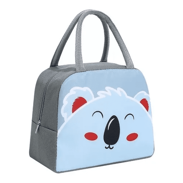 Lonchera Termica De Almuerzo Estilo Infantil Animalito Koala Malubero cremallera y bolsillo exterior