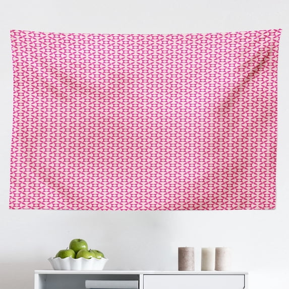 Abstract Geometry Tapestry, Repetitive Grungy Style Star Like Forms and Motifs Print, Fabric Wall Hanging Decor for Bedroom Living Room Dorm, 2 Sizes, Charcoal Grey Champagne, by Ambesonne