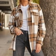thumbnail image 2 of SOMER Flannel Shirts for Women Long Sleeve Plaid Shacket Button Down Shirt Jacket with Pockets Casual Fall Winter 2025 Blouse, 2 of 6