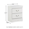 thumbnail image 4 of Bowery Hill 2 Drawer Nightstand in White, 4 of 4
