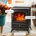 thumbnail image 2 of Topcobe Electric Fireplace Heater, Freestanding Stove Heater with Realistic Flame, Portable Fireplace, 2 of 6