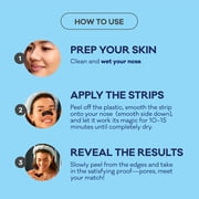 Biore Mens Skincare Charcoal Deep Cleansing Blackhead Remover Pore Nose Strips for Skin Care, 6 Ct