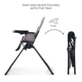 thumbnail image 2 of Kinderkraft BINCI Foldable Baby High Chair, Only 11 lbs, Space-Saving Lightweight Toddler Feeding Chair for Small Kitchens, 6 Months+, 2 of 11