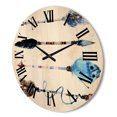 thumbnail image 3 of Designart 'Flowers and Ethnic Feathers On Native Arrows IV' Bohemian & Eclectic Wood Wall Clock, 3 of 5