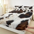 thumbnail image 5 of Manfei Rustic Cow Print Bed Sheets Set King Size, Farmhouse Animal Bedding King Size, Southwestern King Sheet Sets, Ultra Soft Room Decoration, 4pcs, 5 of 7