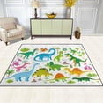 thumbnail image 3 of SKYSONIC Area Rug Pad Cute Flat Dinosaur Set Nursery Rugs Floor Mat for Kids Playing Room Living Room Bedroom, 63 x 48 inch, 3 of 6